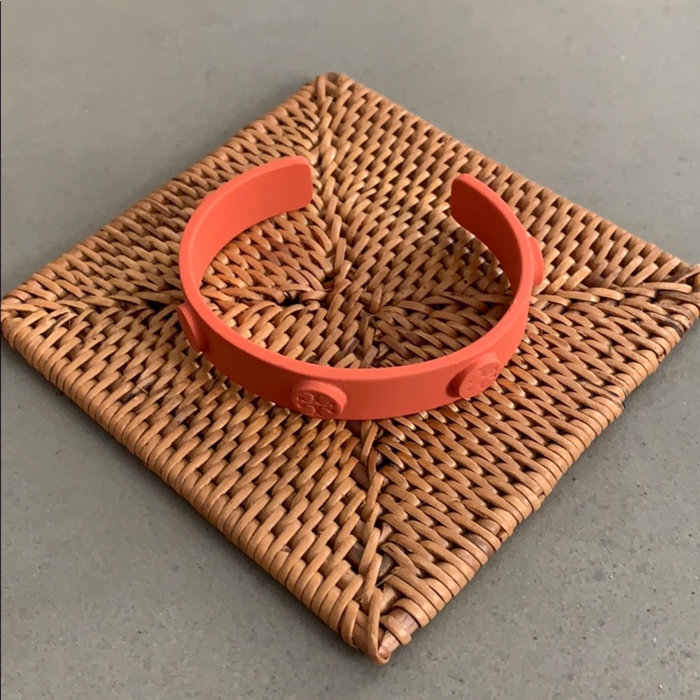 Tory Burch matte powder coated logo cuff